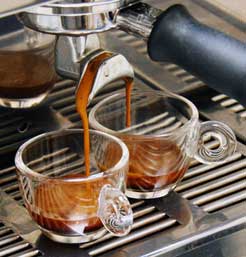 Espresso-Extraktion bei perfekter Zubereitung