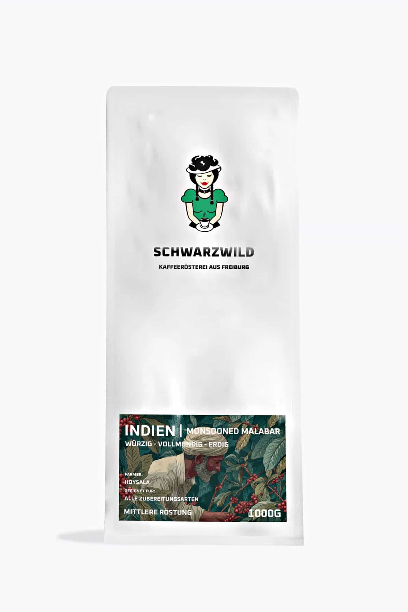 Außergewöhnlicher Kaffee für Siebträger Schwarzwild Monsooned Malabar