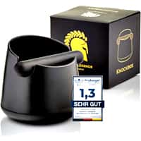 Barista Legends® Knock Box für Kaffeesatz. Barista Legends® Abklopfbehälter für Siebträger mattschwarz