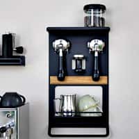 Crealutionz Flate Regal – Ordnung für Ihre Kaffeestation Regal für Siebträger, Tamper und weiteres Barista-Zubehör