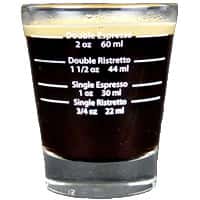 EDESIA ESPRESS Espressoglas 85 ml – mit klarer Skala Espressoglas mit weißer Skala – ideal zum Dosieren