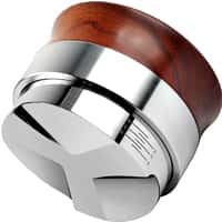 KYONANO Kaffeeverteiler – gleichmäßige Verteilung garantiert 58 mm Espresso Distributor mit Holzgriff und Edelstahlfläche