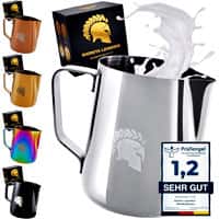Latte Art Kännchen von Barista Legends – präzise & stilvoll Barista Zubehör 350ml Edelstahl-Milchkännchen mit feinem Ausguss