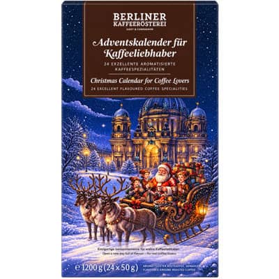 Jetzt Adventskalender der Berliner Kaffeerösterei mit gemahlenem Kaffee kaufen! Adventskalender der Berliner Kaffeerösterei mit gemahlenem Kaffee kaufen