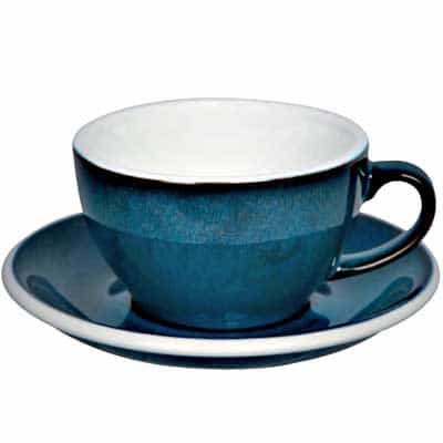 Farbige Cappuccino Tasse mit Unterteller, 200 ml von Loveramics Egg, in Night Sky