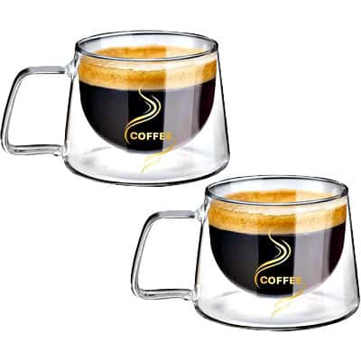 Cappuccinotassen Glas doppelwandig