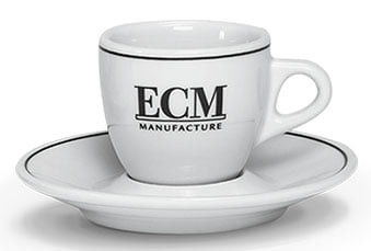 6 Stück ECM Espressotassen mit Unterteller