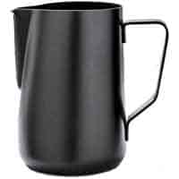 Edelstahl Milchkännchen - Rhinowares Teflon Milchkännchen Schwarz 600ml