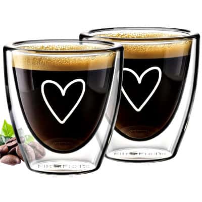 Kleine doppelwandige Espresso-Gläser von ElbFuchs