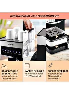 Espressomaschine Angebot: Klarstein Comfort mit Siebträger