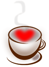 italienische-espresso-tasse-mit-herz-grafik und die italienischen Espressomaschinen mit Siebträger