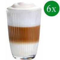 Vitrea 6er Set Latte Kaffee-Gläser, 370ml