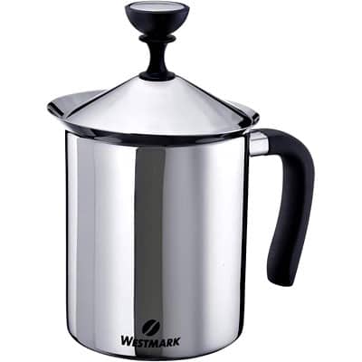 Jetzt Westmark Milchaufschäumer, 800 ml, Brasilia Plus, Rostfreier Edelstahl ansehen Manueller Milchaufschäumer für Induktionsherd geeignet, 800 ml, Brasilia Plus, Rostfreier Edelstahl