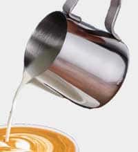 Edelstahl-Milchkännchen für Latte Art und Milchschaum als Siebträger Zubehör