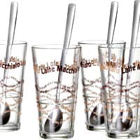 Ritzenhoff & Breker Latte Macchiato Gläser 4er Set Sana mit 4 Löffel Ritzenhoff & Breker moderner 4er Set Latte Macchiato Gläser Sana mit 4 Löffel