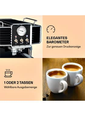 Espressomaschinen Angebote: Klarstein Gusto Classico Espressomaker mit Siebträgerhalter