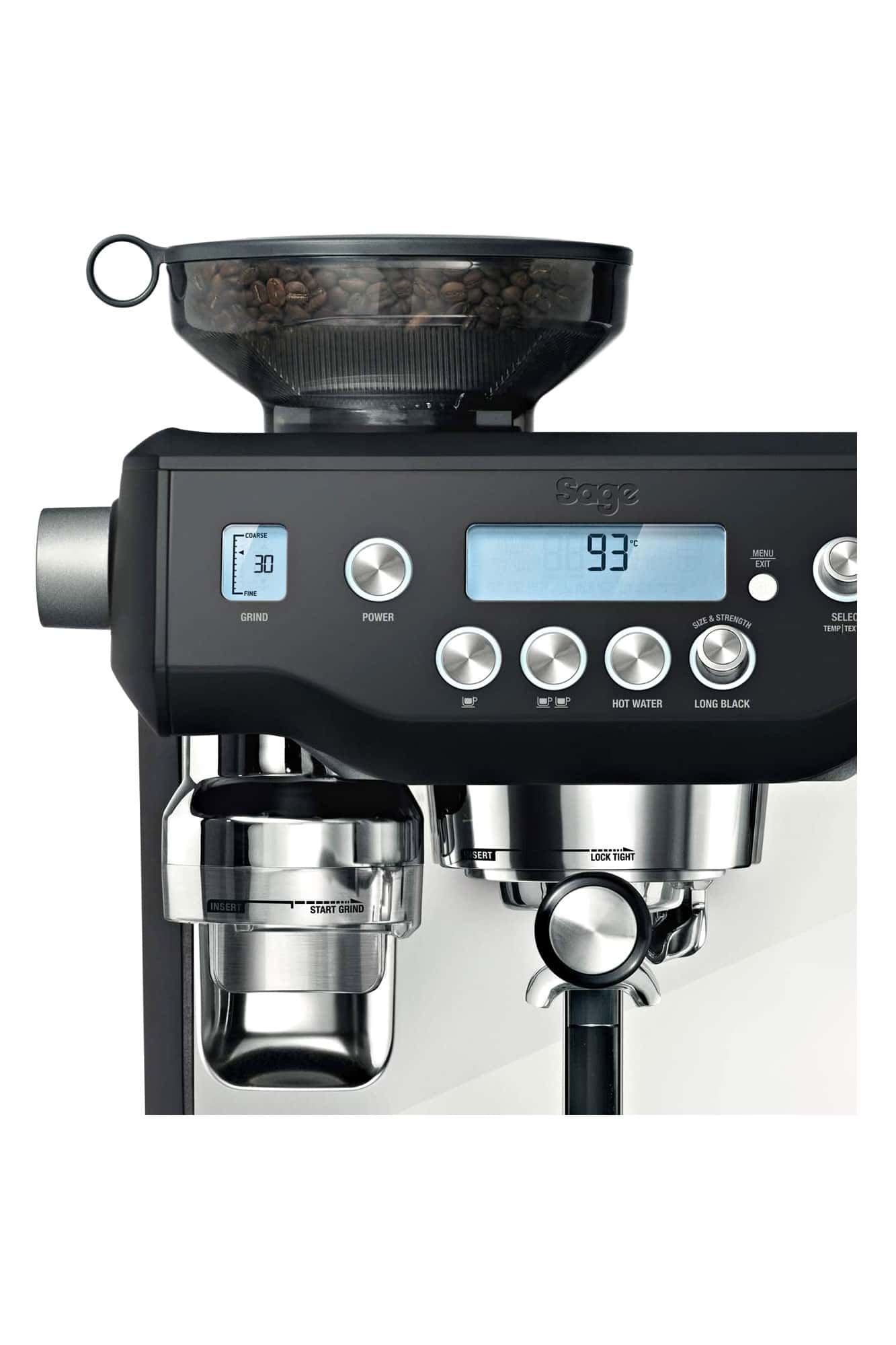 Dualboiler Espressomaschine mit Mahlwerk Sage the Oracle Detail Ansicht