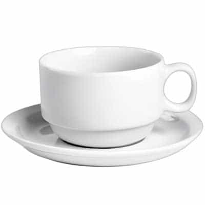 Cappuccinotasse White Homla VIENNA mit Untertasse, 230 ml