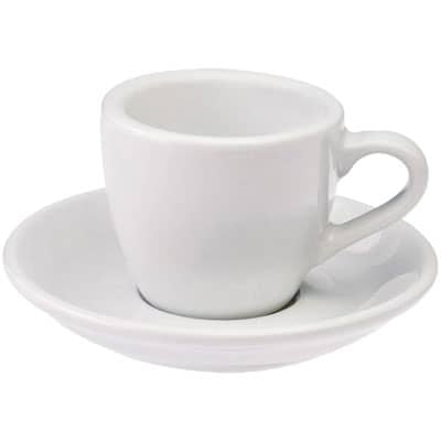 Weiße Espressotasse mit Untertasse Loveramics Egg 80 ml